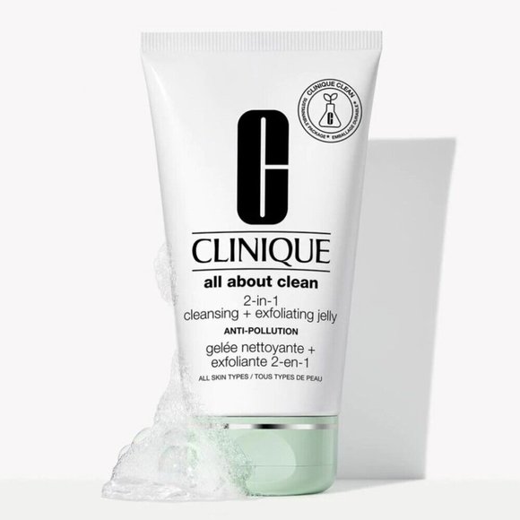 Clinique Other - CLINIQUE All About Clean 2-in-1 Cleansing + Exfoliating Jelly 5 oz Full Size